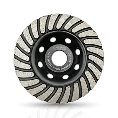 Image of SHDIATOOL Diamond Grinding Cup Wheel 115mm / 4.5 Inch Turbo Row for Marble Concrete Masonry Granite