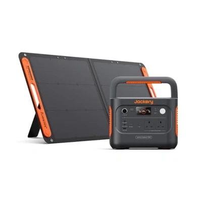 Image of Jackery Explorer 1000 v2+ 100W Solar Panel Portable Power Station(2024 New),1070Wh LiFePO4 Battery,1500W AC/100W USB C Output, 1 Hr Fast Charge, Generator for Outdoor Camping