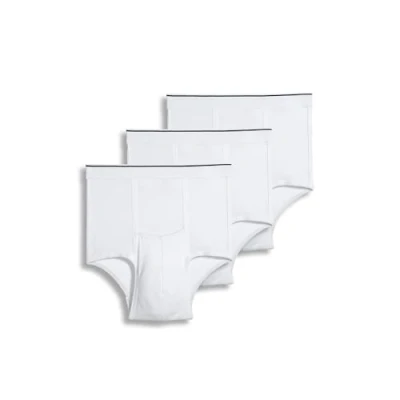 Image of Jockey Men&#039;s Underwear Pouch Brief 3 Pack, White, 2XL