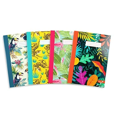 Image of Silvine A5 Notebooks in 4 Assorted Marlene West Designs. 80 Pages, Lined with Margin. Ref NBA5SG [Pack of 12]