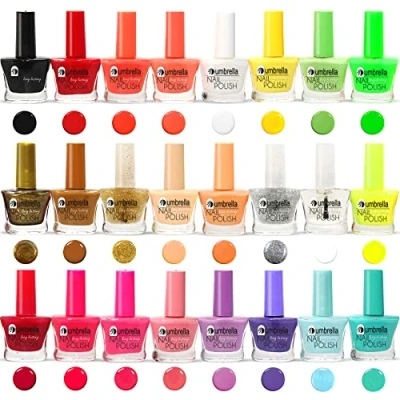 Image of Beauty4Britain 24 x Long Lasting Nail Polish Set Modern Colours 11 ml Advanced Wearing Formula Bright
