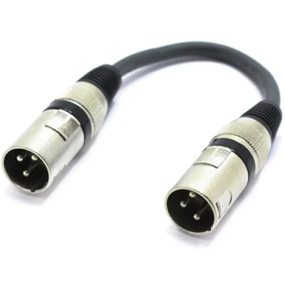Image of VITALCO XLR Gender Changer Male to Adapter Cable Microphone 3 Pin Balanced Coupler
