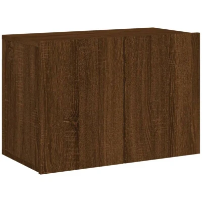 Image of vidaXL TV Cabinet Wall mounted Brown Oak 60x30x41 cm