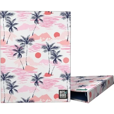 Image of Grafoplás A5 Ring Binder 4 Round Rings 20 mm Soft Laminated Bits&amp;Bobs Pop Up Design, Sunset Perfect for Fourth Documents FSC Certified