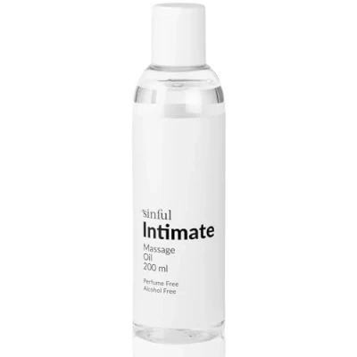 Image of 200 ml Silicone Massage Oil by Sinful Non Greasy Vegan for Couples Adult Body Made from Relaxing Massager with Soft Consistensy