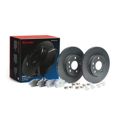 Image of 34106884267, 34116861649, 34116862309, 34116866293 Brake disc and pads set BREMBO KT 08 011