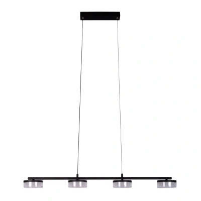 Image of Cimo Dimmable LED Bar Pendant Ceiling Light Black 3000K