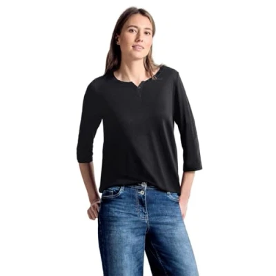 Image of Cecil Women&#039;s 313172 Fenja T Shirt, Black (Black 10001), S