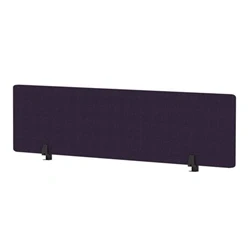 Image of Air Desktop Screen 1600x400mm Bespoke Tansy Purple Fabric