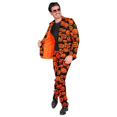 Image of Widmann 33400 costume pumpkin suit, Multicoloured, XXL