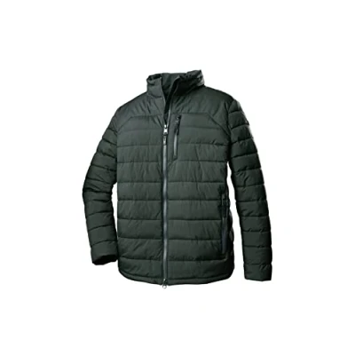 Image of STOY STW 23 MN QLTD JCKT 38747 000 Men&#039;s Down Look Quilted Jacket Green Anthracite 5XL