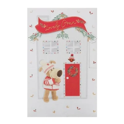 Image of Boofle Lovely Gran Festive Robin Christmas Greeting Card Cute Xmas Cards