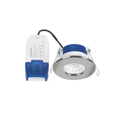Image of Aurora R6 Fixed 6W Fire Rated LED Downlight Chrome 4000K