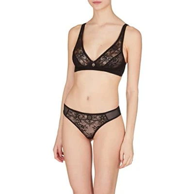 Image of Emporio Armani Women&#039;s Bridal Bralette Bra, Black, S
