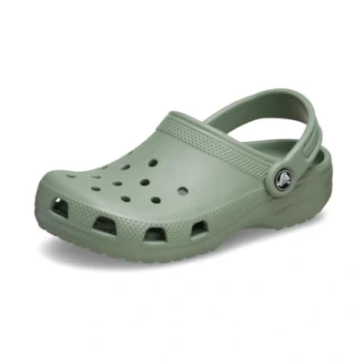 Image of Crocs Unisex Kids Classic K Clogs, Moss, 3 UK Child