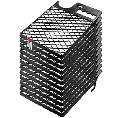 Image of KADAX Paint Grid 30.5 x 23 cm, Reusable Scraper for Bucket and Rollers, Wipe Off Removing Excess (Black, Set of 12)