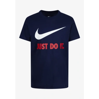 Image of Nike Sportswear TEE Unisex Print Tshirt for kids, Size: 12m, Obsidian/university red