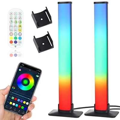 Image of 2PCS Smart LED Light Bars,Bluetooth Ambient Lighting TV with 16 Million Colors,RGB Gaming APP Remote Control,Sync to Music Rainbow RGB Bars for TV,PC,Party,Car,Movies,Room