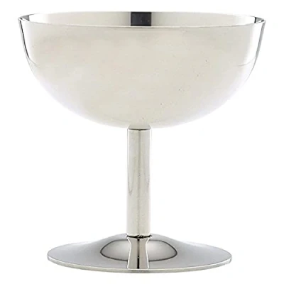Image of Genware NEV SUNS10 Stemmed Sundae Cup, Stainless Steel