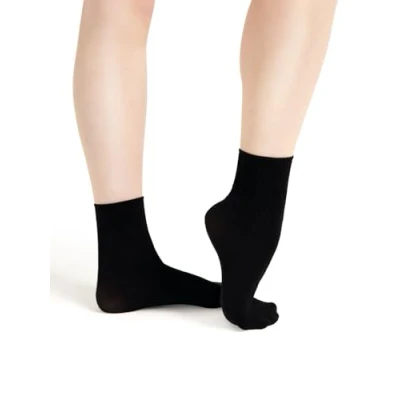 Image of Capezio Ribbed Ballet Socks Black Adult One Size