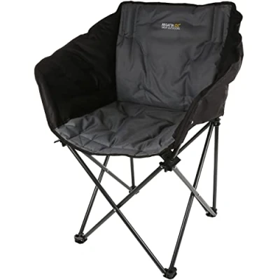 Image of Regatta Navas Foldable Camping Outdoor Chair With Storage Bag Black