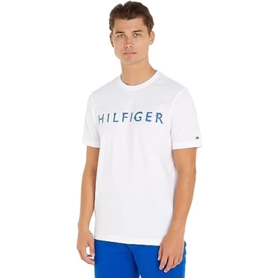 Image of Tommy Hilfiger INK TEE Print Tshirt, Men&#039;s, Size: Small, White