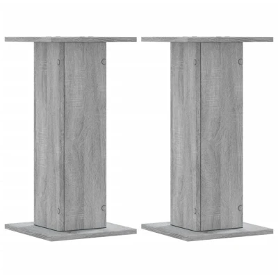Image of vidaXL Plant Stands 2 pcs Grey Sonoma 30x30x60 cm Engineered Wood