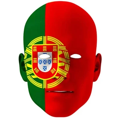 Image of FoxyPrinting Portugal World Cup Celebrity Cardboard Party Face Mask Fancy Dress