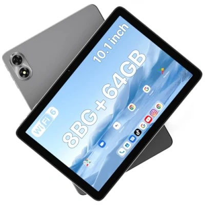 Image of 10.1 Inch Tablet,Android 13 Tablets, UMIDIGI G1 Tab Tablet 8GB(4+4) +64GB/TF 1TB,RK3562 Quad Core,WiFi 6/BT5.0, 6000mAh, Android Tablet,1280*800 IPS,8MP Dual AI Camera, GMS,Stereo Speakers, Gray
