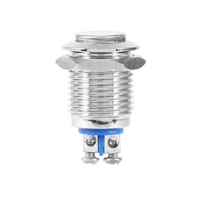 Image of Oumefar 12mm Waterproof Metal Momentary Push Button Switch 2A 36V Electrical Stainless Steel Shell for 0.47&quot; Mounting Hole