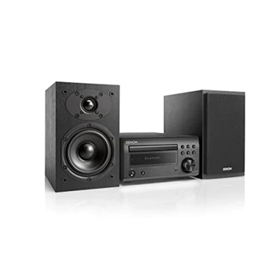 Image of Denon D M41DAB Hifi System, CD Player with Speakers, Audio Receiver, Bluetooth, 2x30W + Subwoofer PreOut, FM Radio / DAB DAB+ Tuner, 2x Digital Optical Input &amp; 1x Headphone Output Black