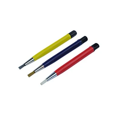 Image of Proops Set x 3 Brass, Steel &amp; Fiberglass Scratch Brush Pens. (M0098) Free UK Postage