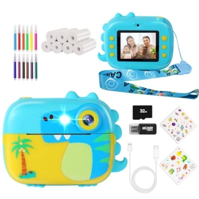 Image of ARNSSIEN Kids Camera Instant Print,Children Digital Toys with HD Video for Aged 3 12,Christmas Birthday Festival Present Girls Boys,with 7 Rolls Paper