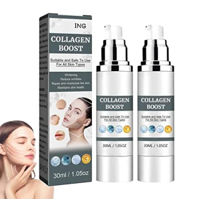Image of JAYSUING Collagen Boost Anti Aging Essence,Collagen Serum,Blemish Skin Corrector Wrinkle Serum,Dark Spot Lightening Brightening Moisturizing Serum Whitening Cream