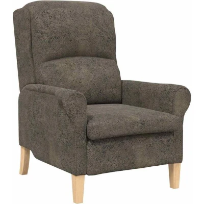 Image of vidaXL Contemporary Armchair Dark Grey Fabric and Wood Standard