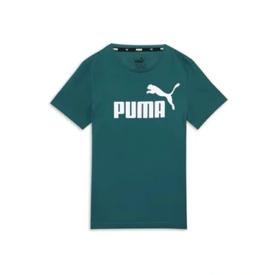 Image of Puma LOGO TEE Unisex Print Tshirt for kids, Size: 4 5y, Cold green