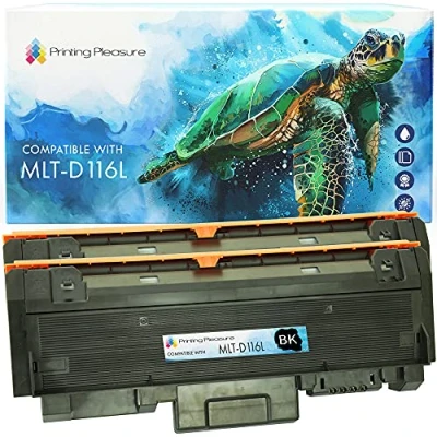 Image of 2 Compatible MLT D116L Toner Cartridges for Samsung Xpress SL M2625 M2625D M2675F M2675FN M2676 M2676N M2825DW M2825ND M2835 M2835DW M2875FD M2875FW M2875ND M2885 M2885FW Black, High Yield