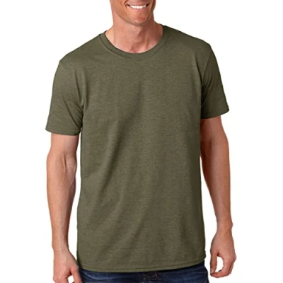 Image of Gildan Mens Short Sleeve Soft Style™ T Shirt (L) (Heather Military Green)