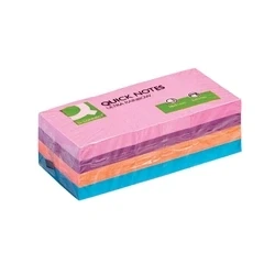 Image of Q Connect Rainbow Brilliant Pad 38x51mm 100 Sheets Assorted (Pack 12)