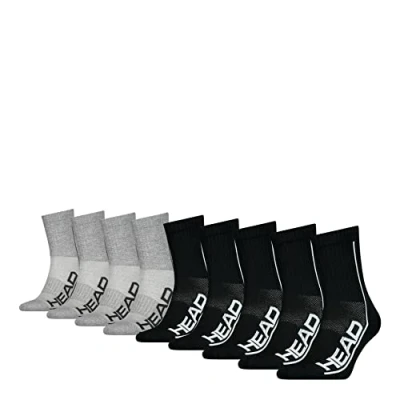 Image of Head Unisex 9ER PACK Socks, Size: 8.5 11, Grau schwarz