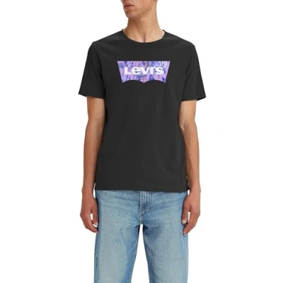 Image of Levis GRAPHIC CREWNECK TEE men&#039;s T shirt in Black