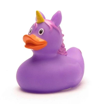 Image of Squeaky Duck Unicorn Purple I Bath L: 7.5 cm Includes Keyring in Set