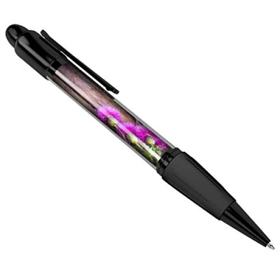 Image of 1 x Purple Scottish Thistle Flower Garden Black Ballpoint Pen Student Gift#3645