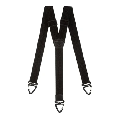 Image of Olata Heavy Duty Y Shape Braces/Suspenders with Plastic Carabiner Clips 4cm. Black
