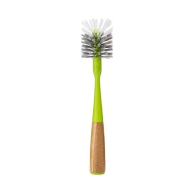 Image of Full Circle Cleaning Brush, Bamboo, Green, with Replaceable Head