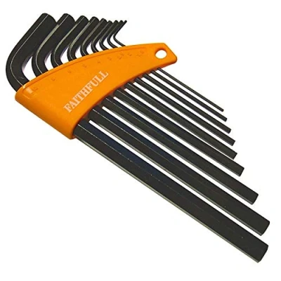 Image of Faithfull Hex Key set (9) Metric Long Arm