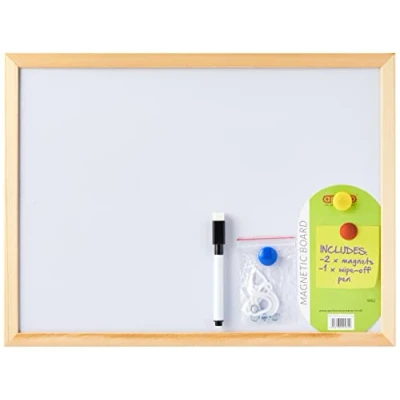 Image of APOLLO Memo Board Magnet Pen, White, 40 x 30 cm
