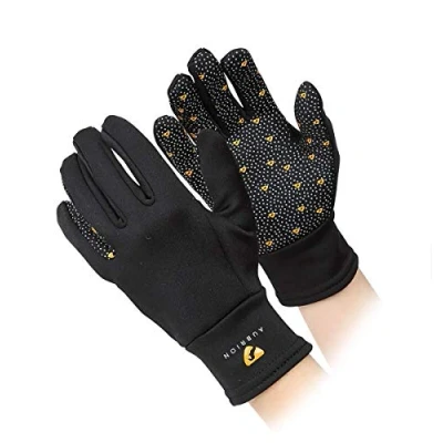 Image of Shires Aubrion Patterson Winter Gloves in Black Ladies X Large,