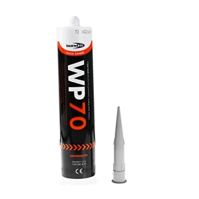 Image of 12 x WP70 Silicone Sealant Low Modulus Builders External Windows Doors Upvc Wood (Anthracite Grey)