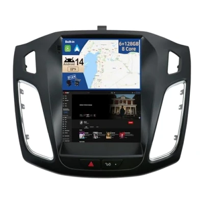 Image of JOYX [6G+128G] Android 11 Car Stereo For Ford Focus (2010 2013) Wireless Carplay/Android Auto Camera &amp; MIC IPS 9 Inch 2 Din DSP Steering Wheel WiFi 4G DAB Fast boot 360 AHD